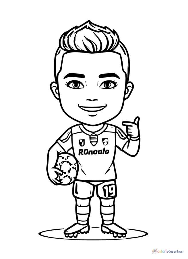 Cristiano Ronaldo para colorir