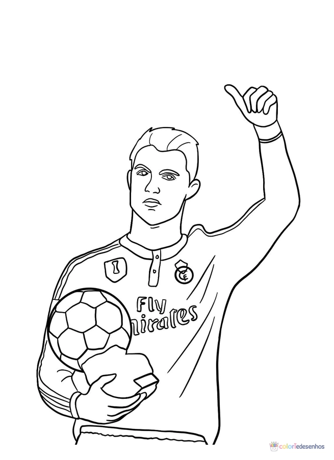Cristiano Ronaldo para colorir