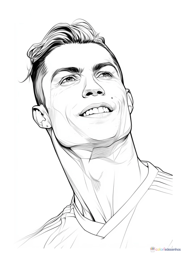 Cristiano Ronaldo para colorir
