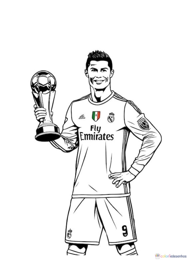 Cristiano Ronaldo para colorir