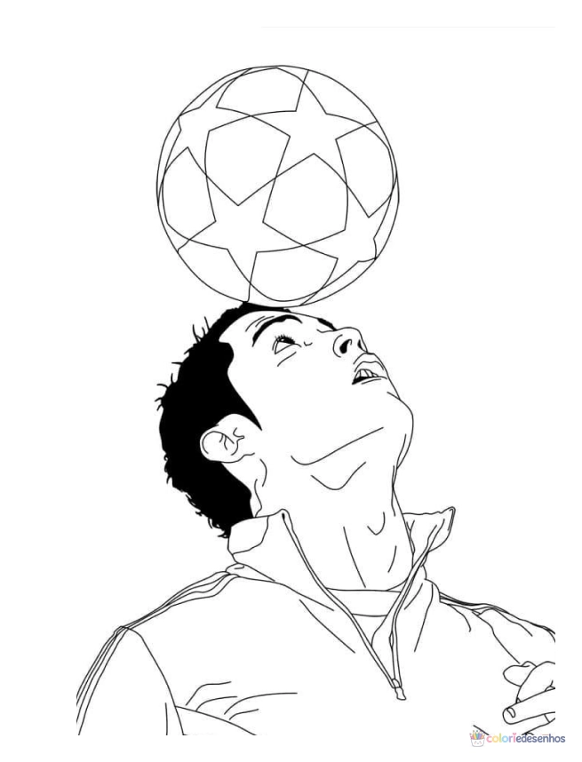 Cristiano Ronaldo para colorir