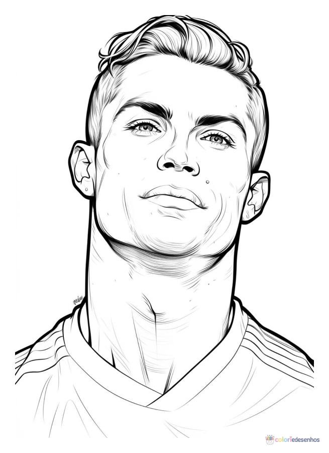 Cristiano Ronaldo para colorir