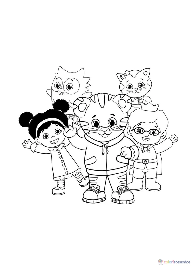 Desenhos de Daniel Tigre para colorir