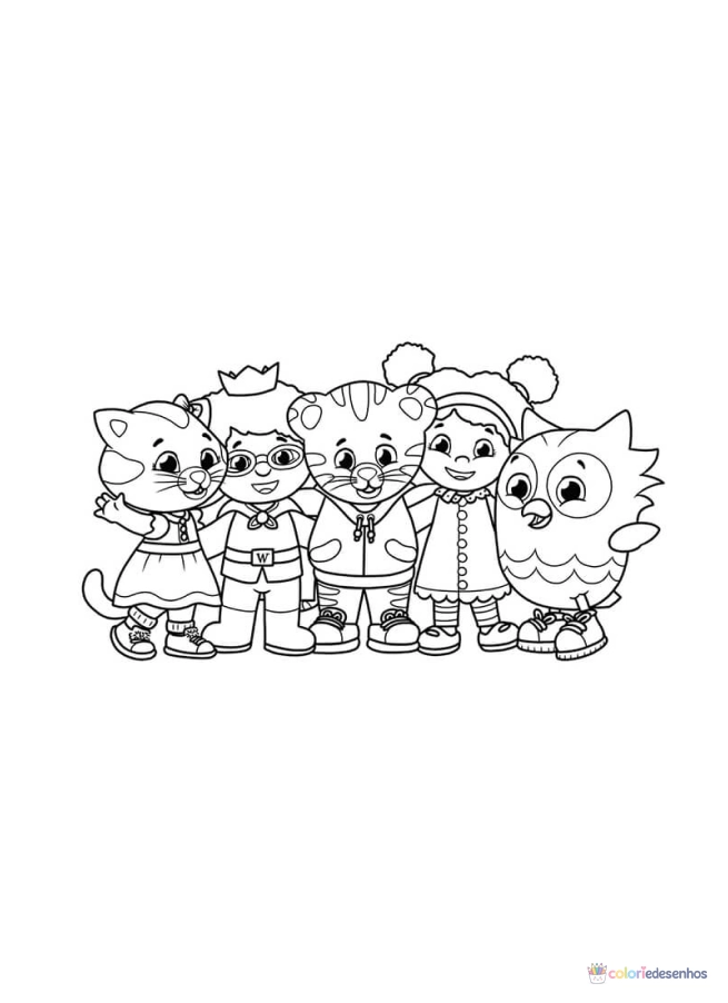 Daniel Tigre para colorir