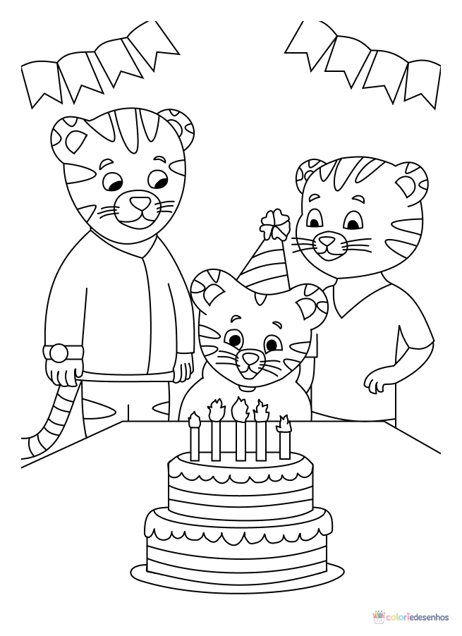 Daniel Tigre para colorir