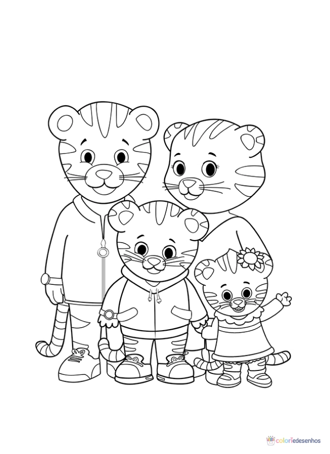 Daniel Tigre para colorir