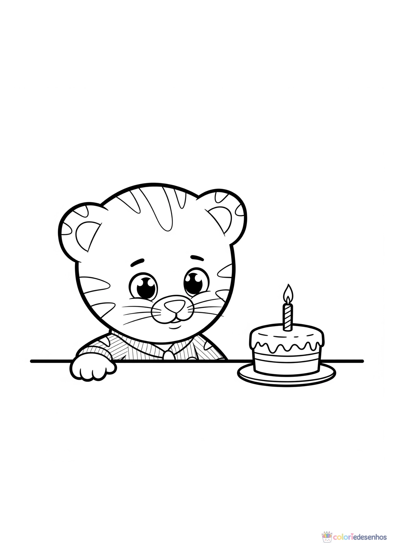 Daniel Tigre para imprimir e colorir para colorir