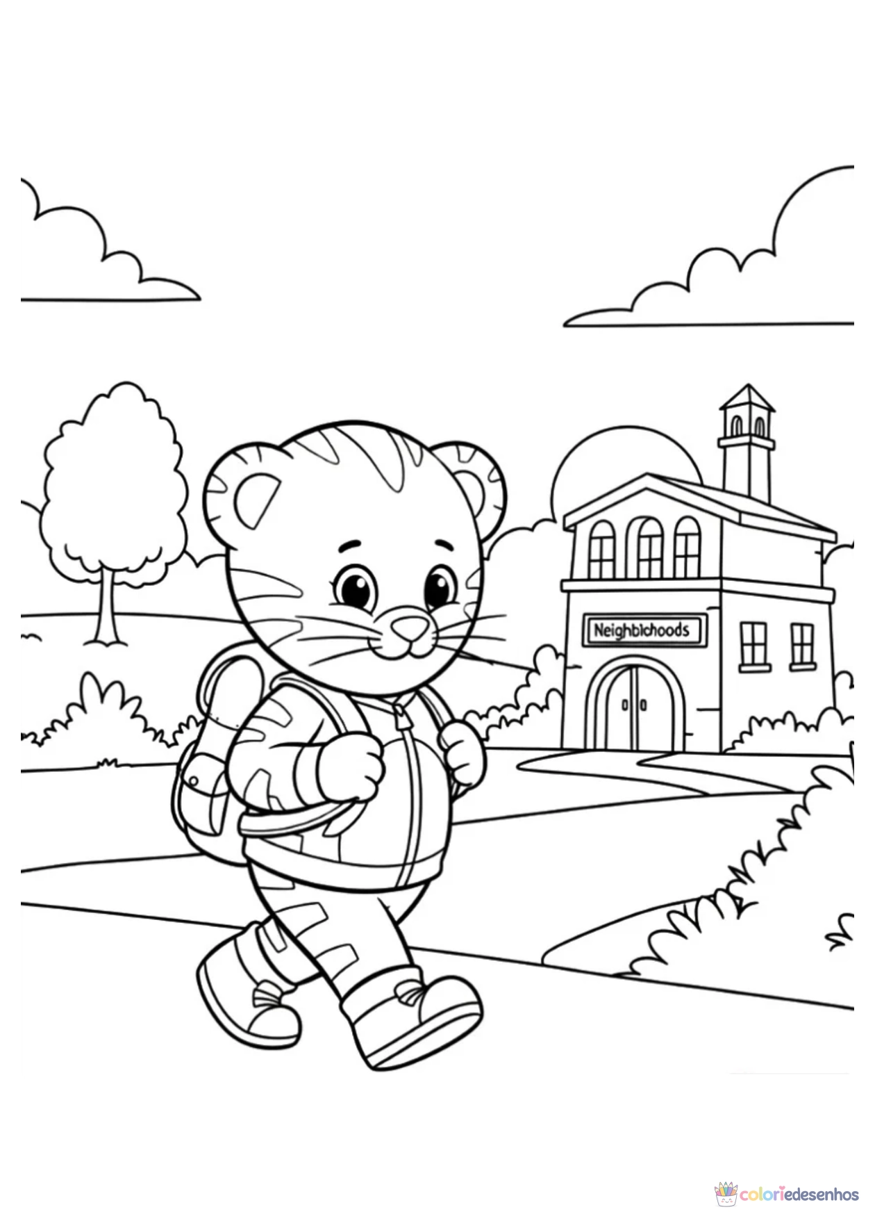 Daniel Tigre para imprimir e colorir para colorir