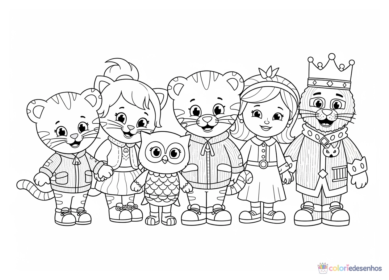 Daniel Tigre para imprimir e colorir para colorir