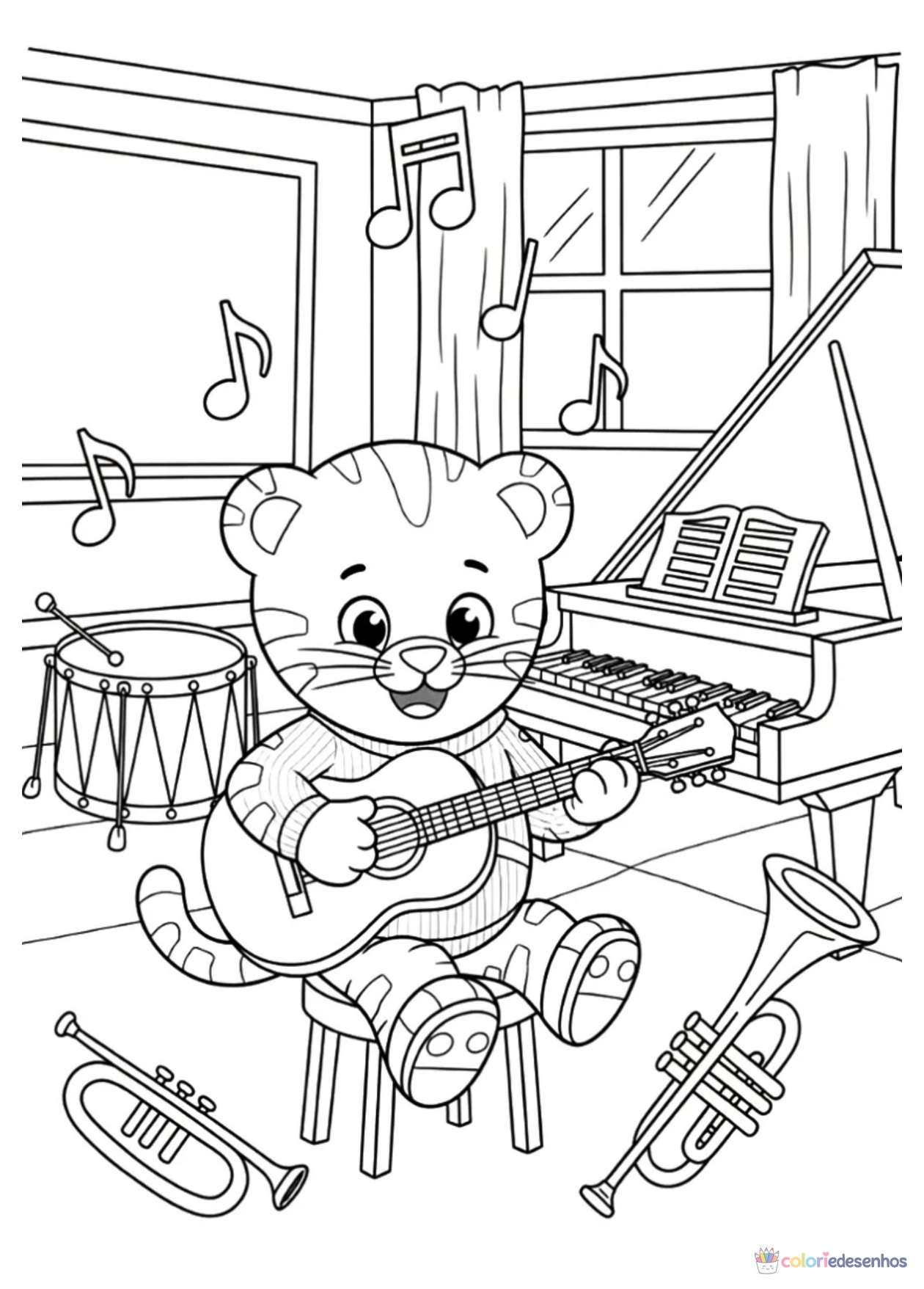 Daniel Tigre para imprimir e colorir para colorir