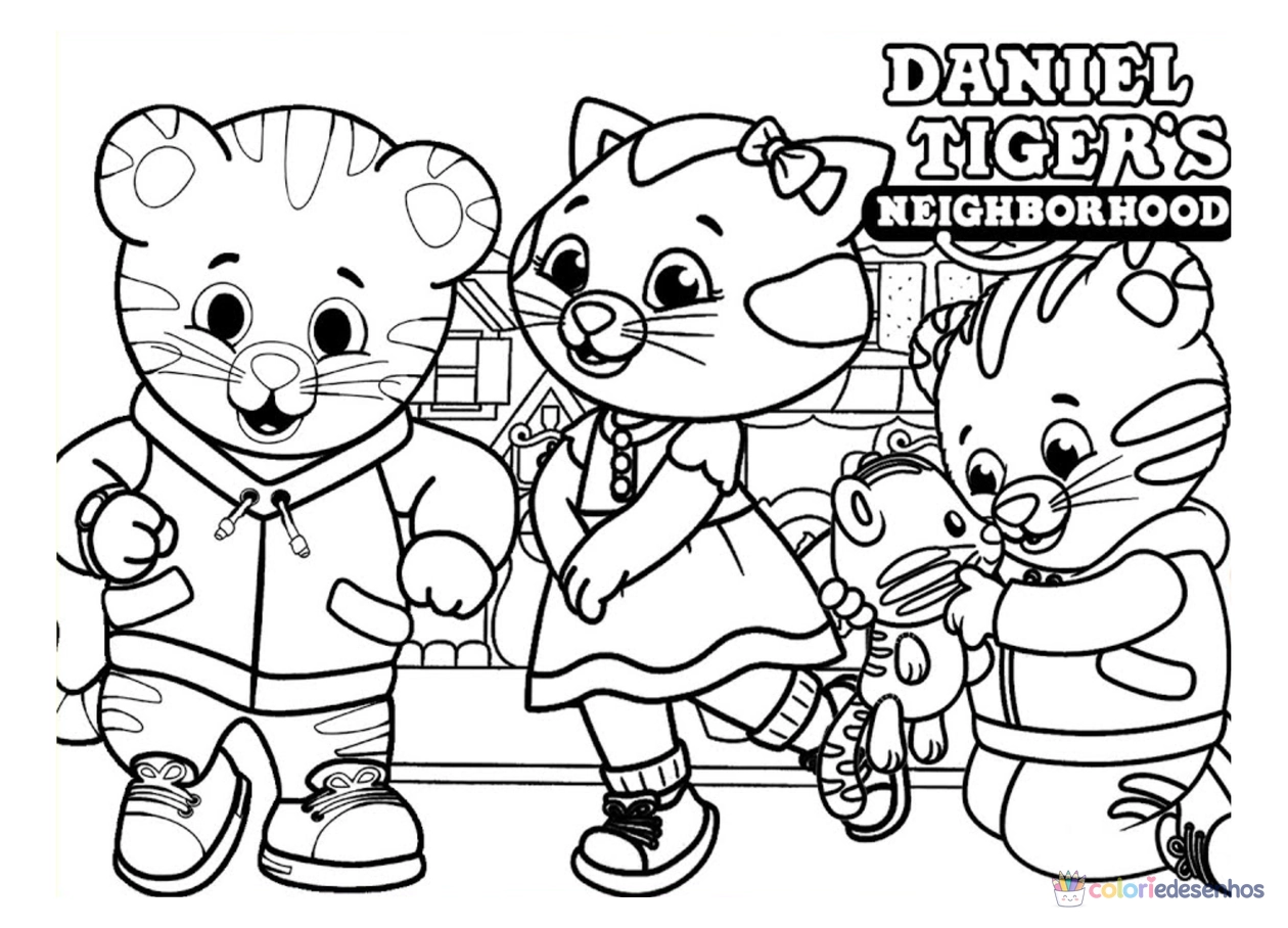 Daniel Tigre para imprimir e colorir para colorir