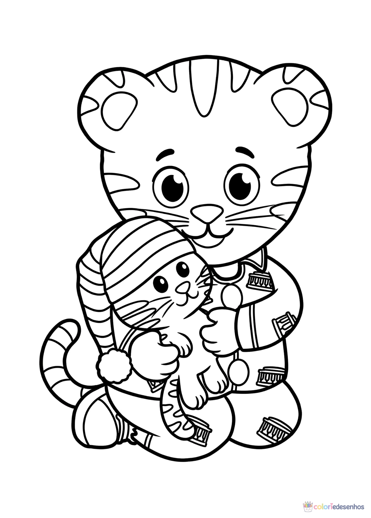 Daniel Tigre para imprimir e colorir para colorir