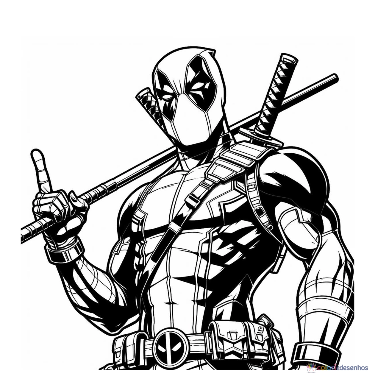 Deadpool para colorir