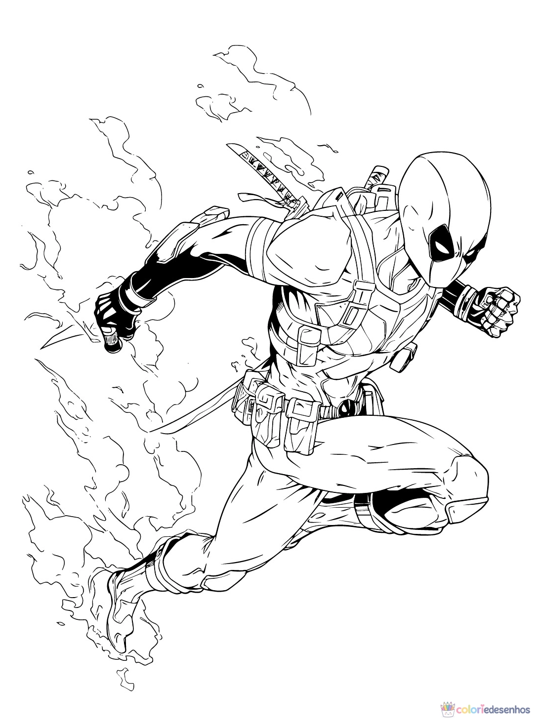 Deadpool para colorir