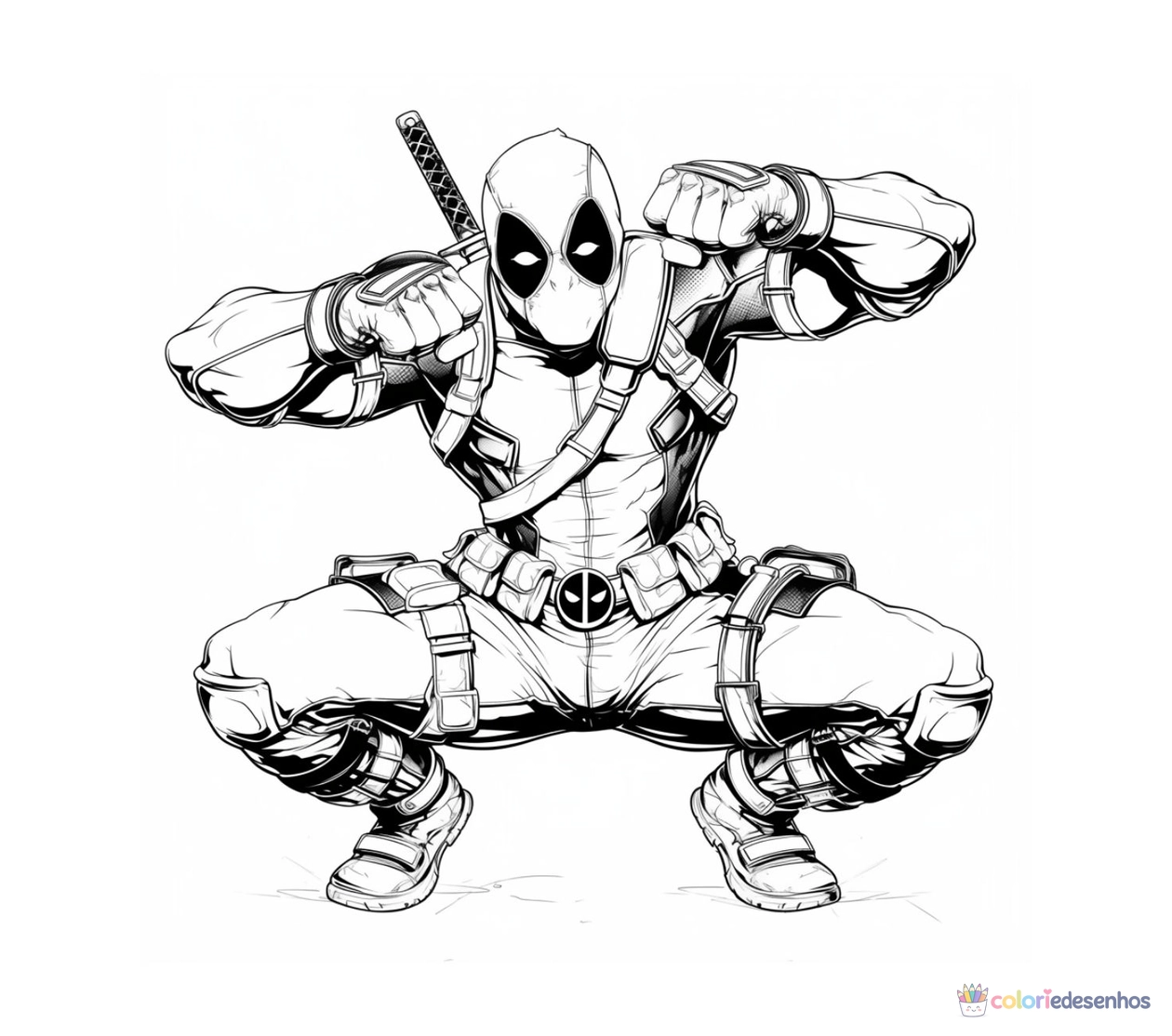 Deadpool para colorir