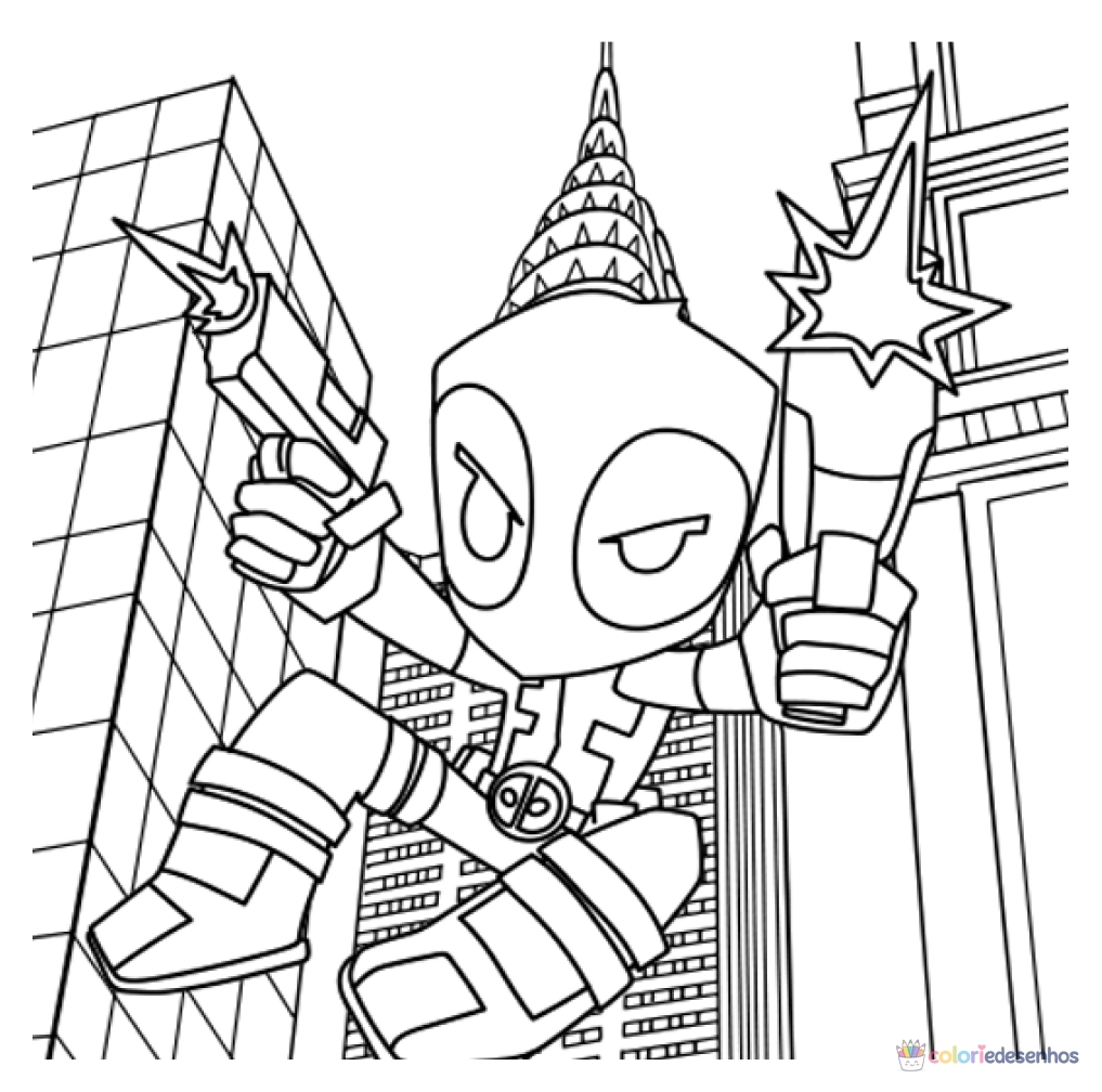 Deadpool para colorir