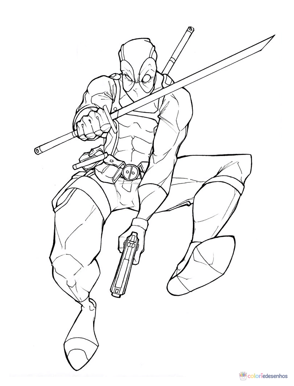 Deadpool para colorir