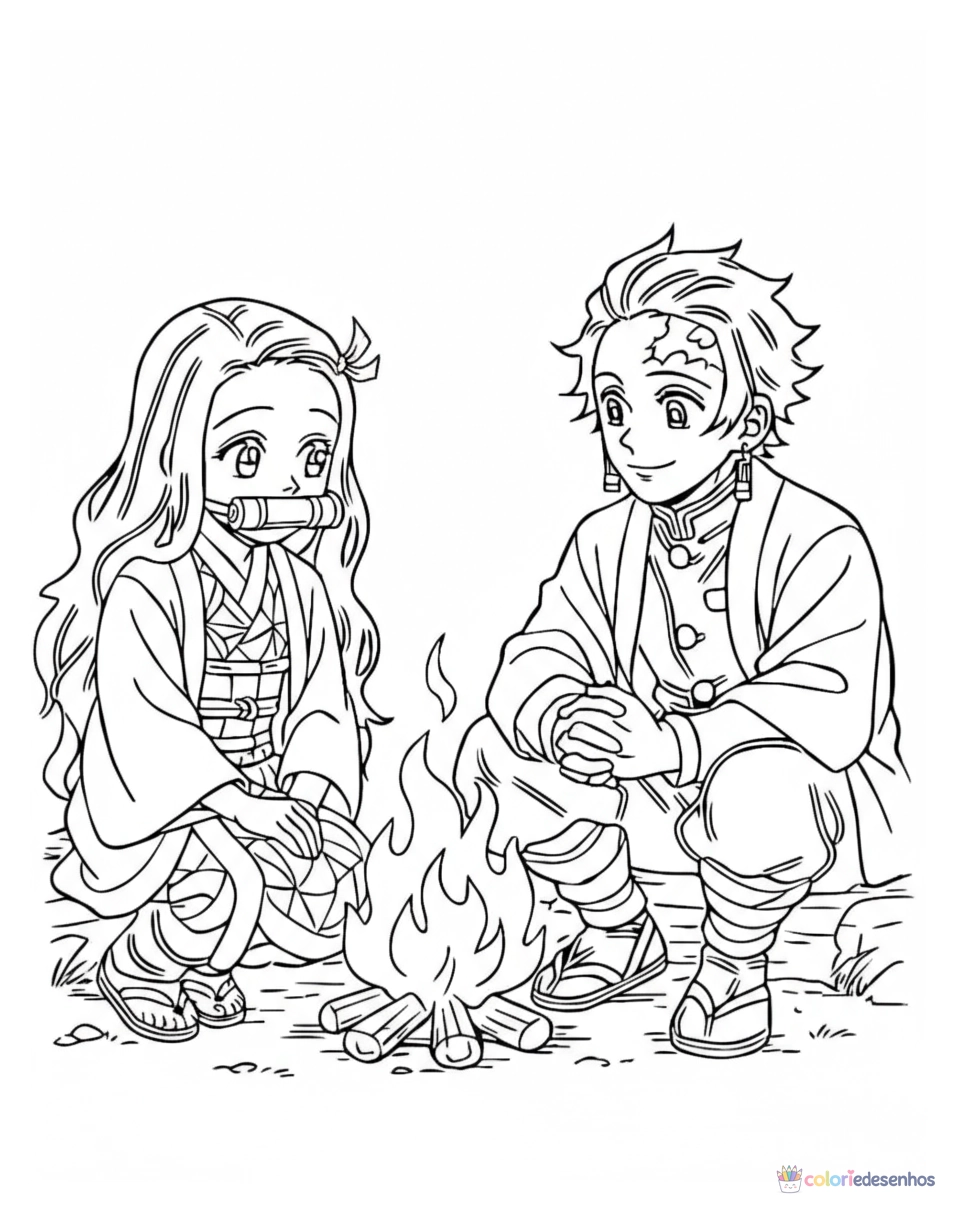Desenhos de Demon Slayer para colorir
