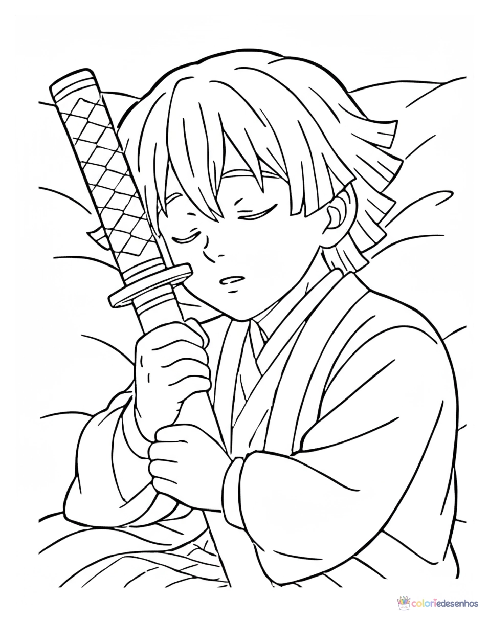 Demon Slayer para colorir