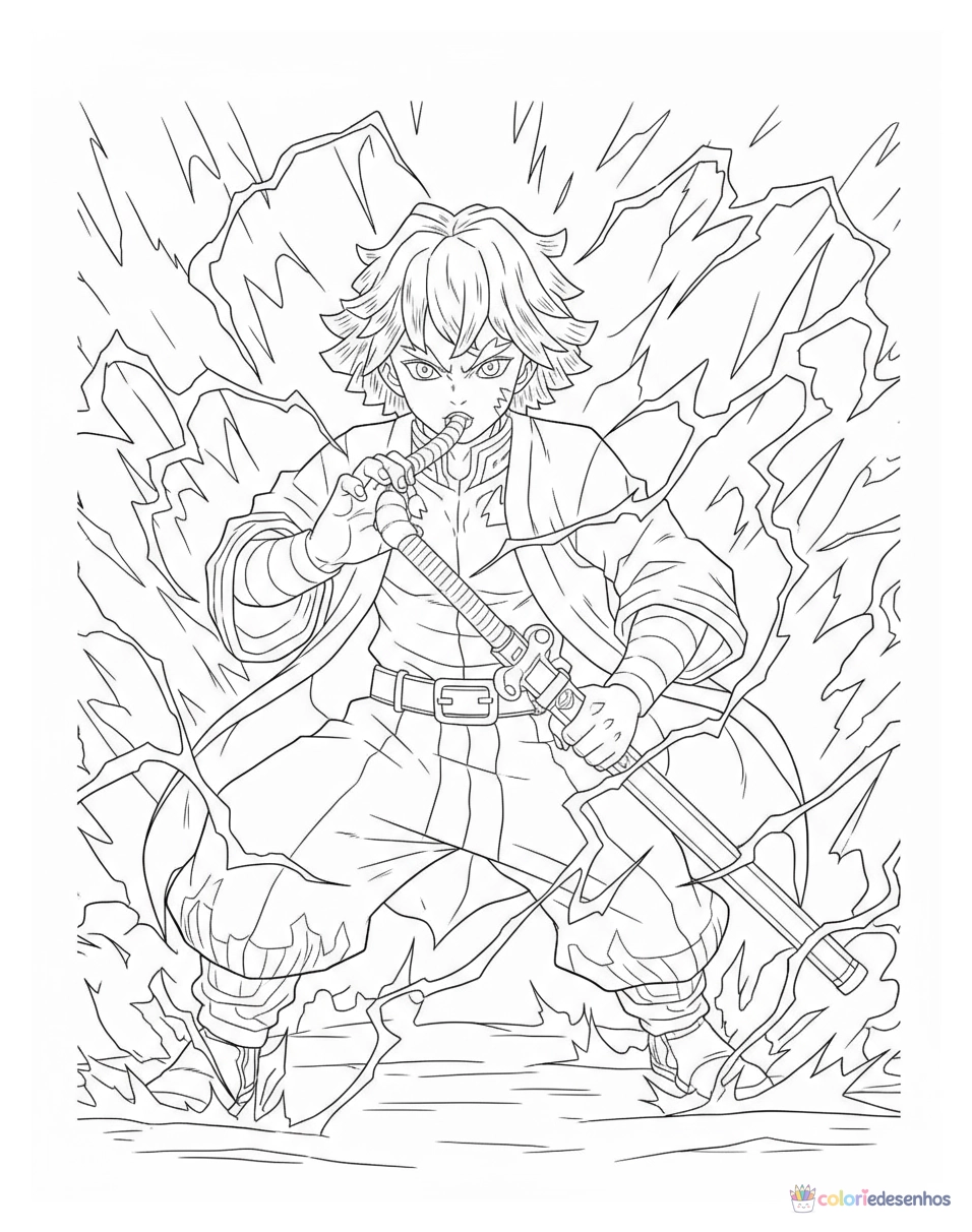 Demon Slayer para colorir