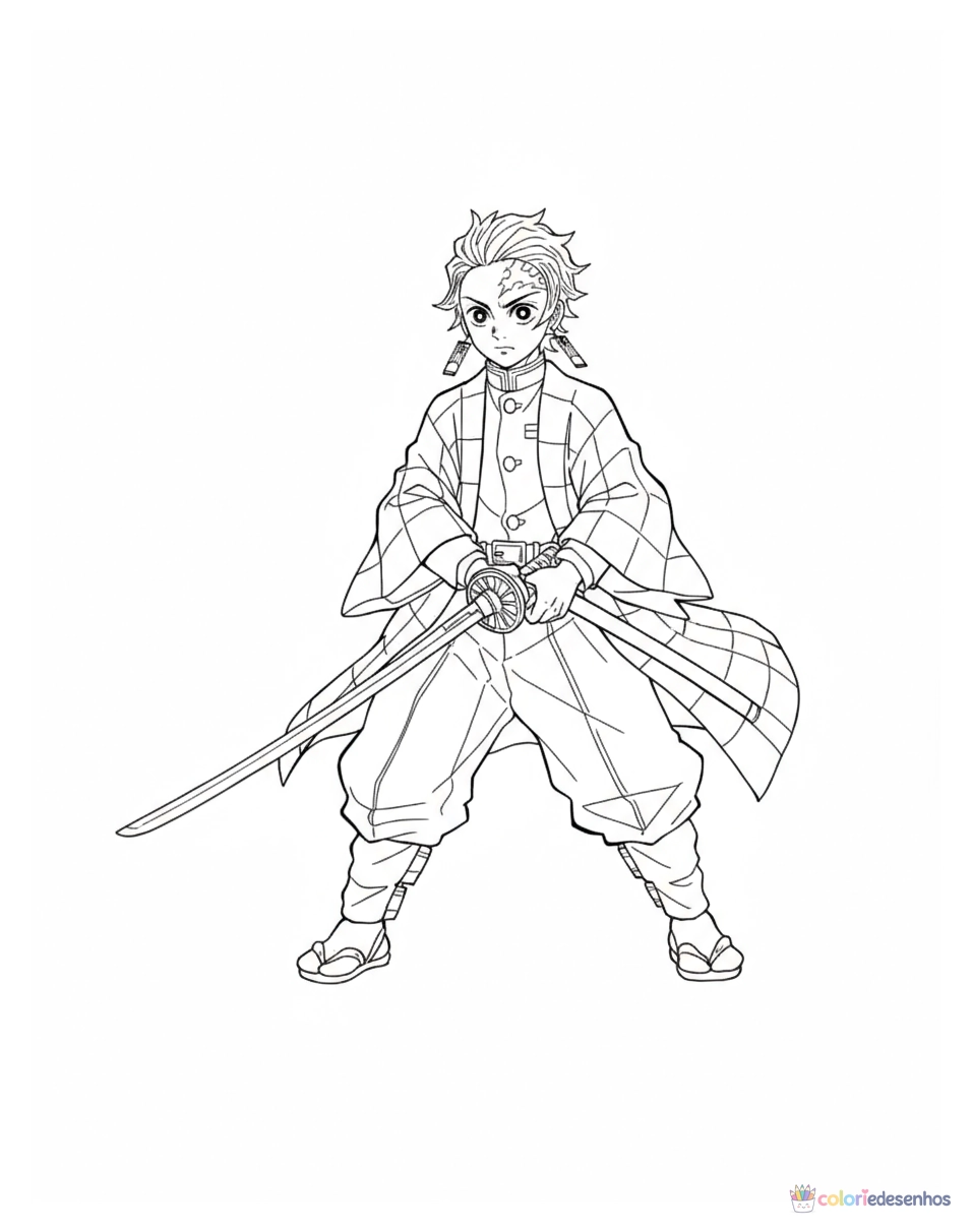 Demon Slayer para colorir