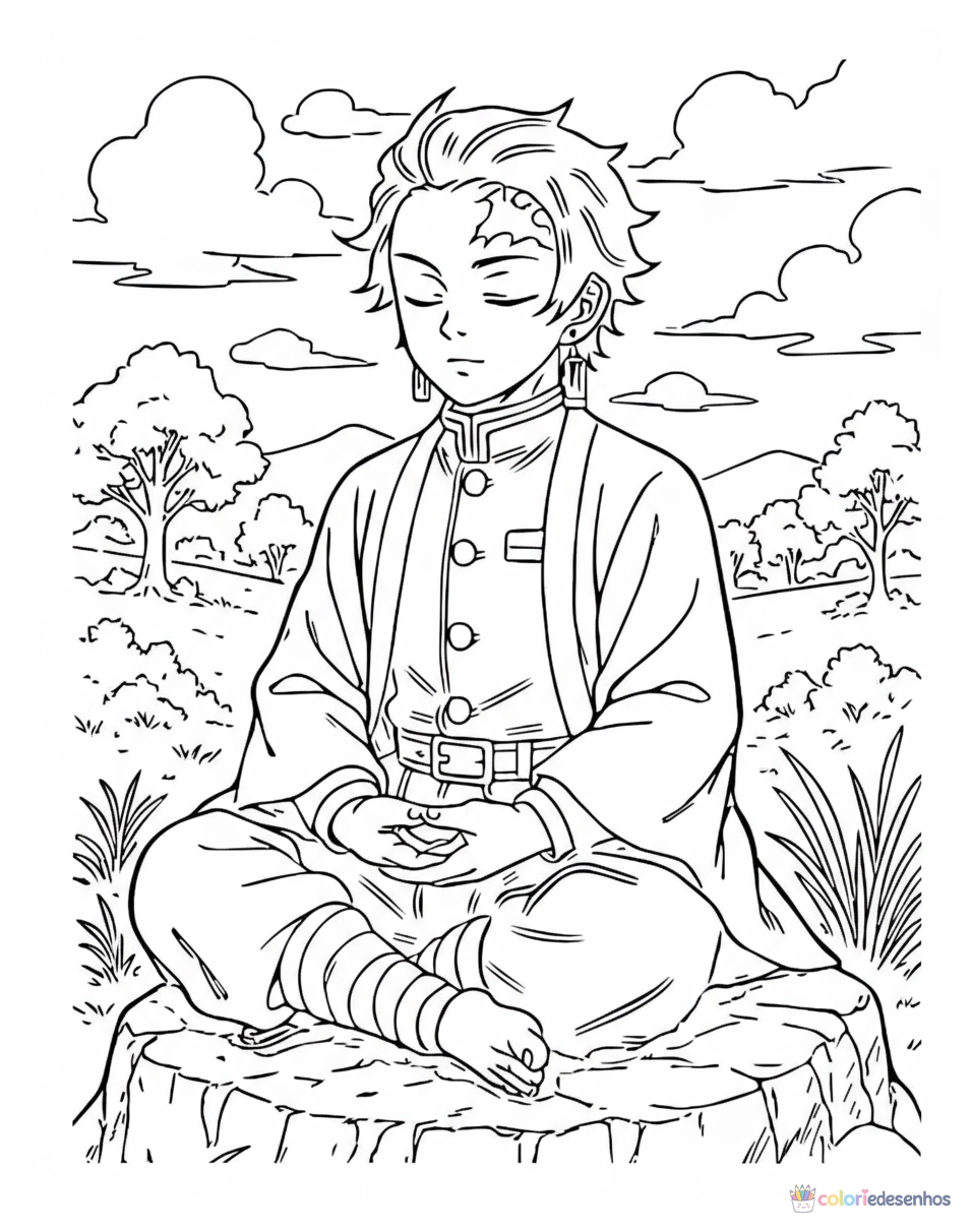 Demon Slayer para colorir