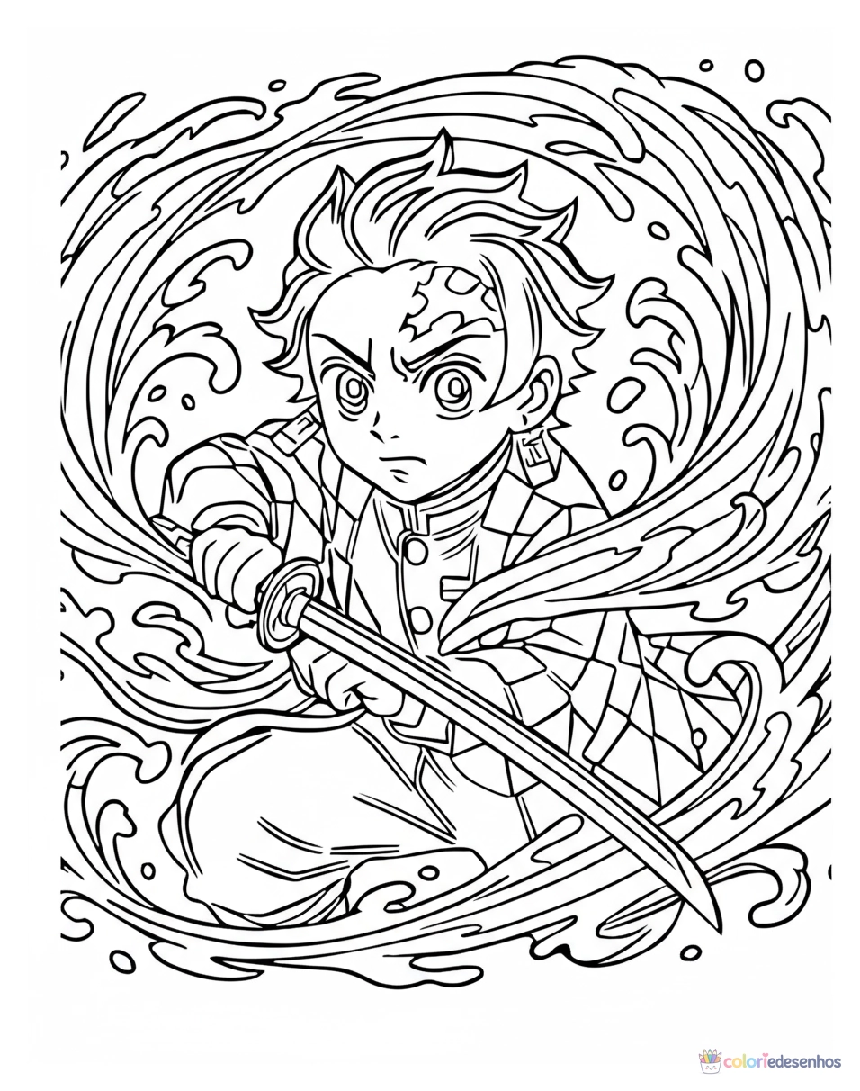 Demon Slayer para colorir