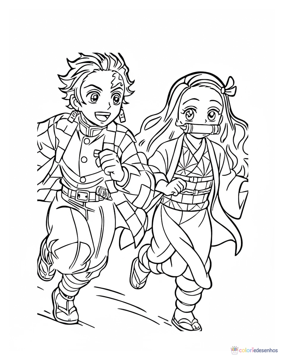 Demon Slayer para colorir