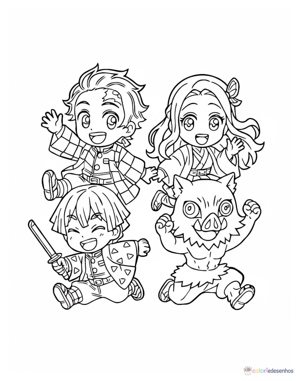 Demon Slayer para colorir