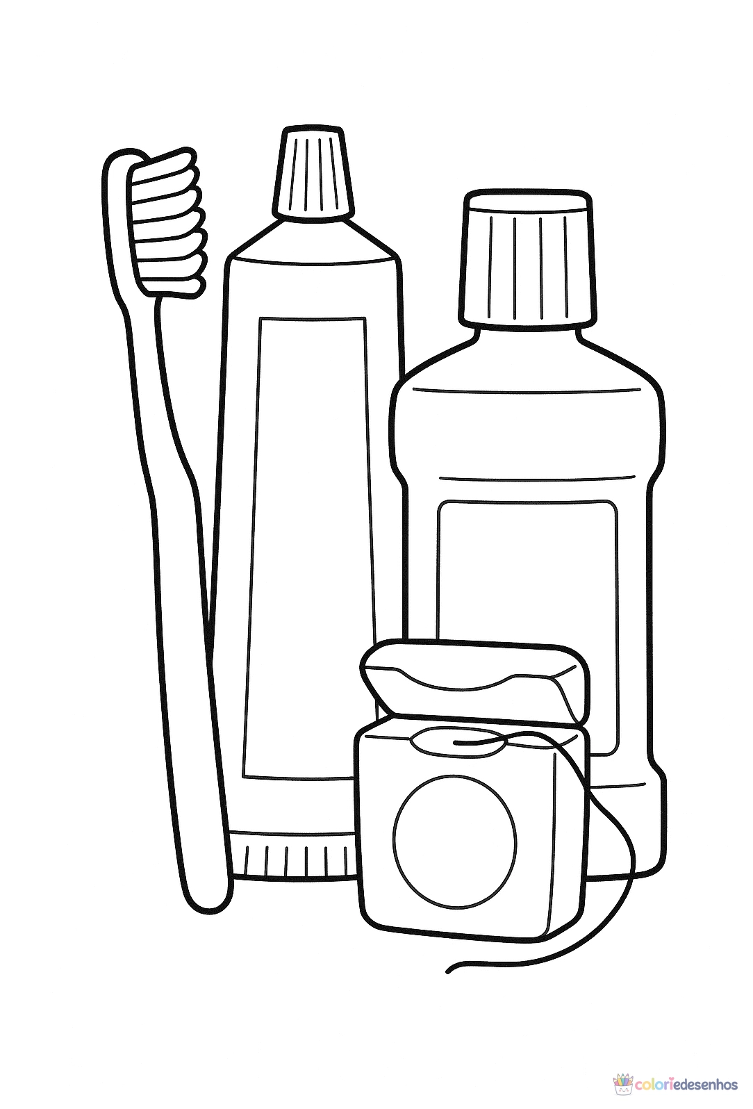 Dente e Dentistas para colorir
