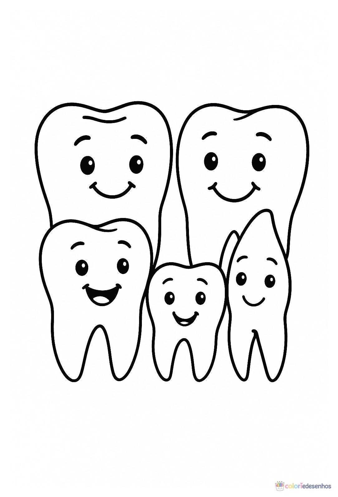 Dente e Dentistas para colorir