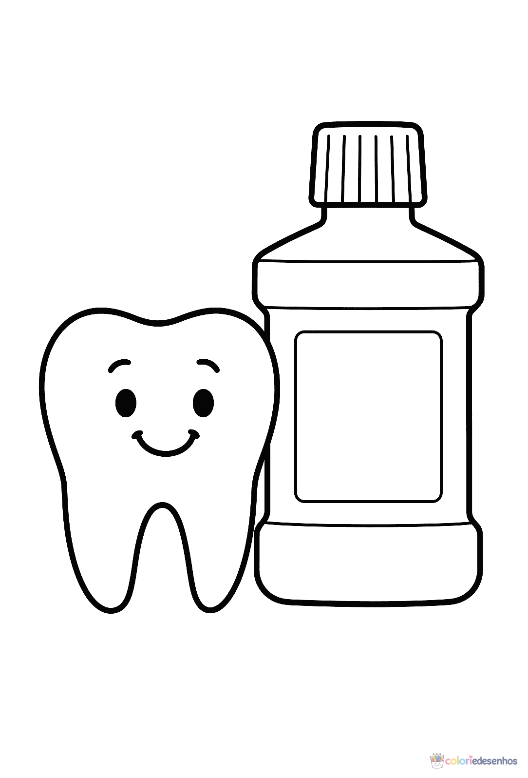 Dente e Dentistas para colorir