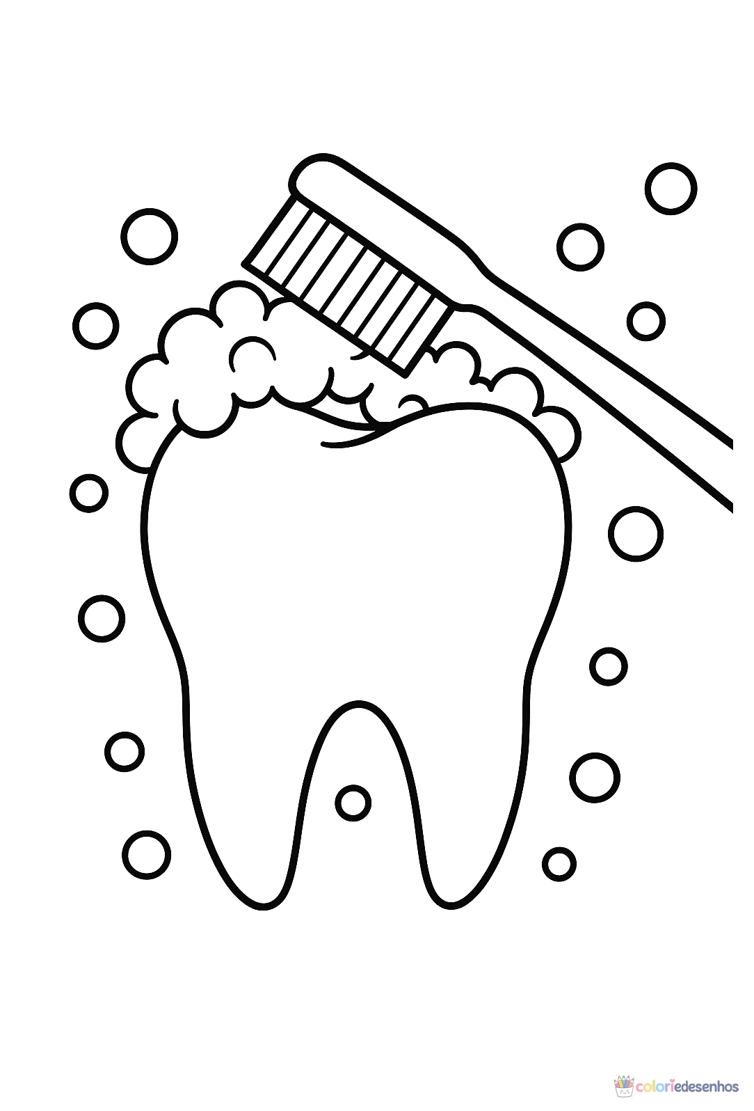 Dente e Dentistas para colorir