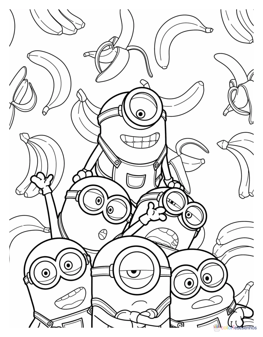 Desenhos de Desenhos dos Minions para colorir
