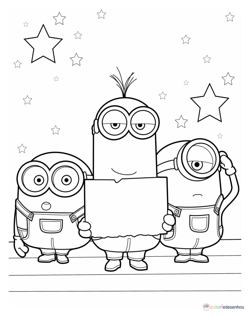 Minions para colorir
