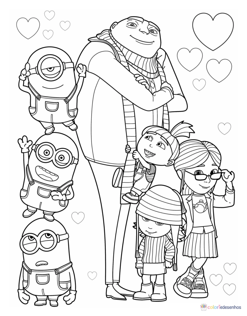 Minions para colorir