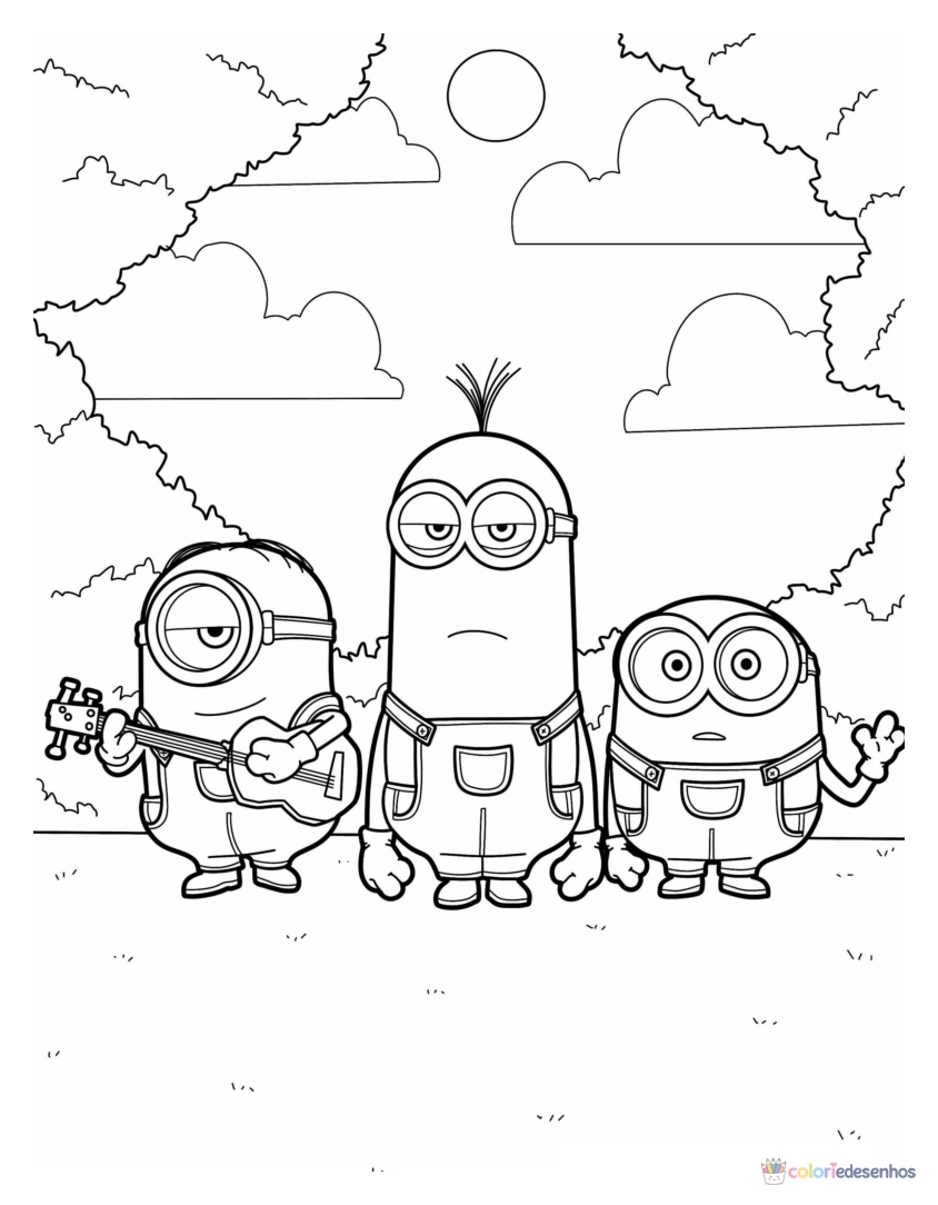 Minions para colorir
