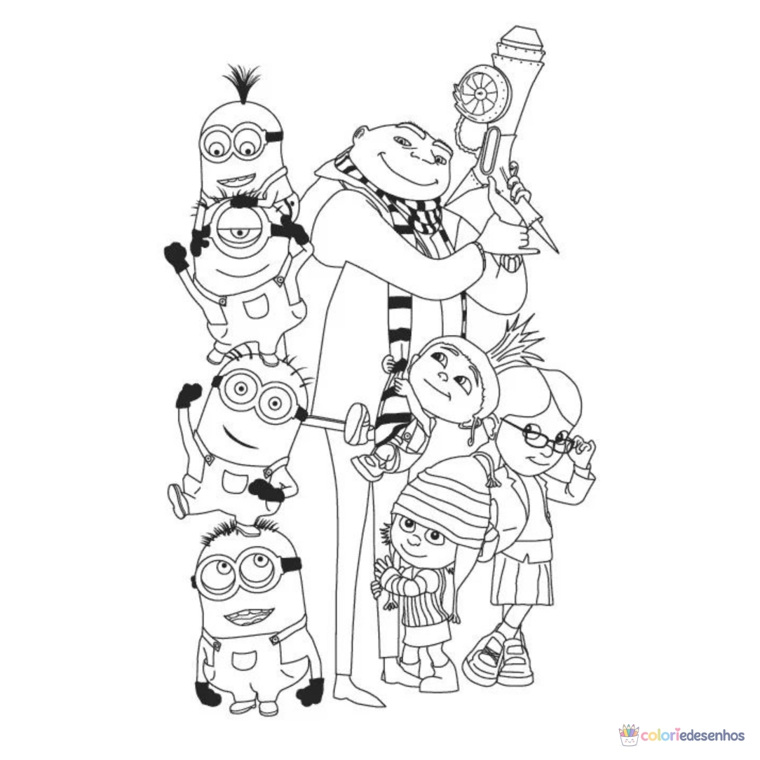 Meu malvado favorito para imprimir e colorir para colorir