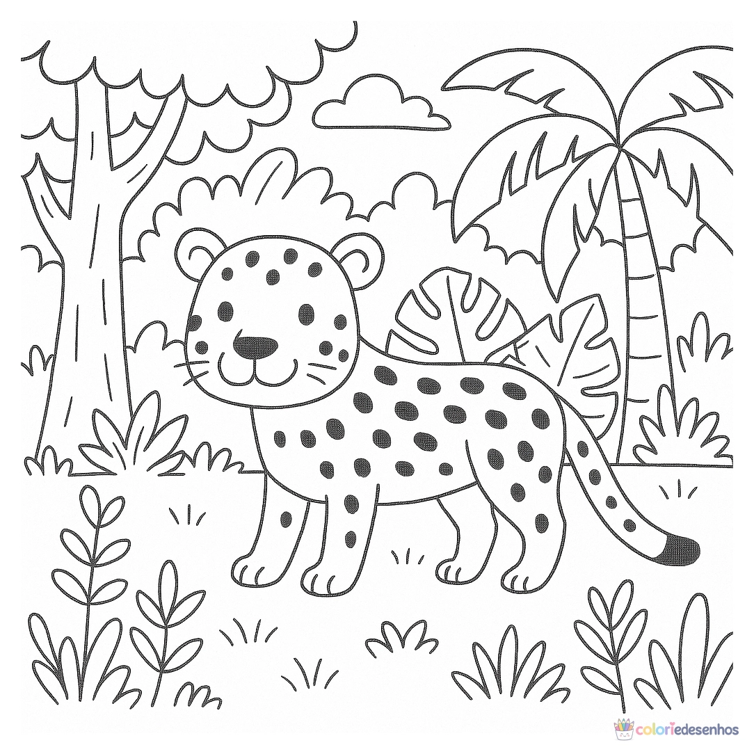 Onça para colorir