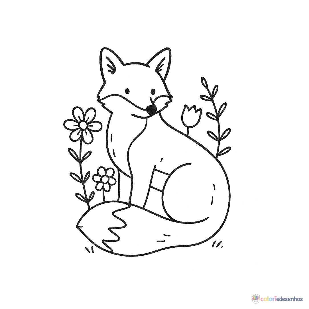 Raposa para colorir