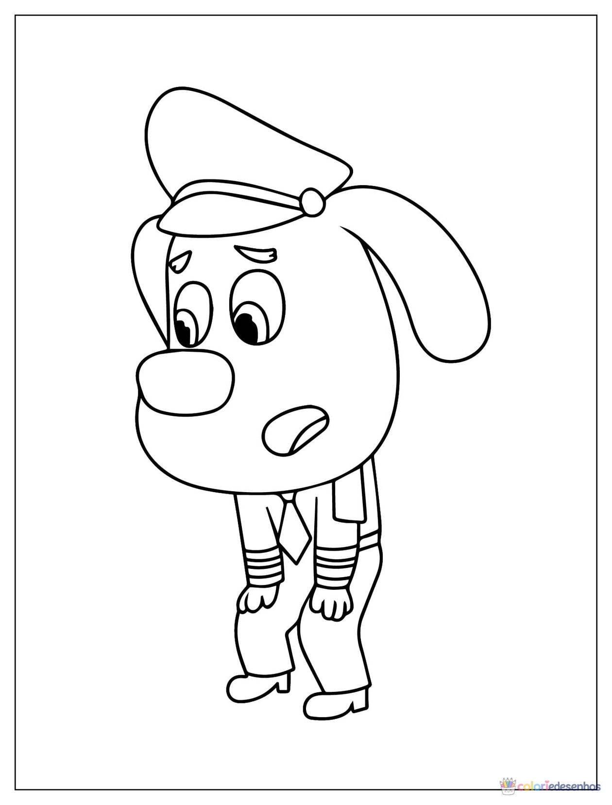 Detetive Labrador para colorir