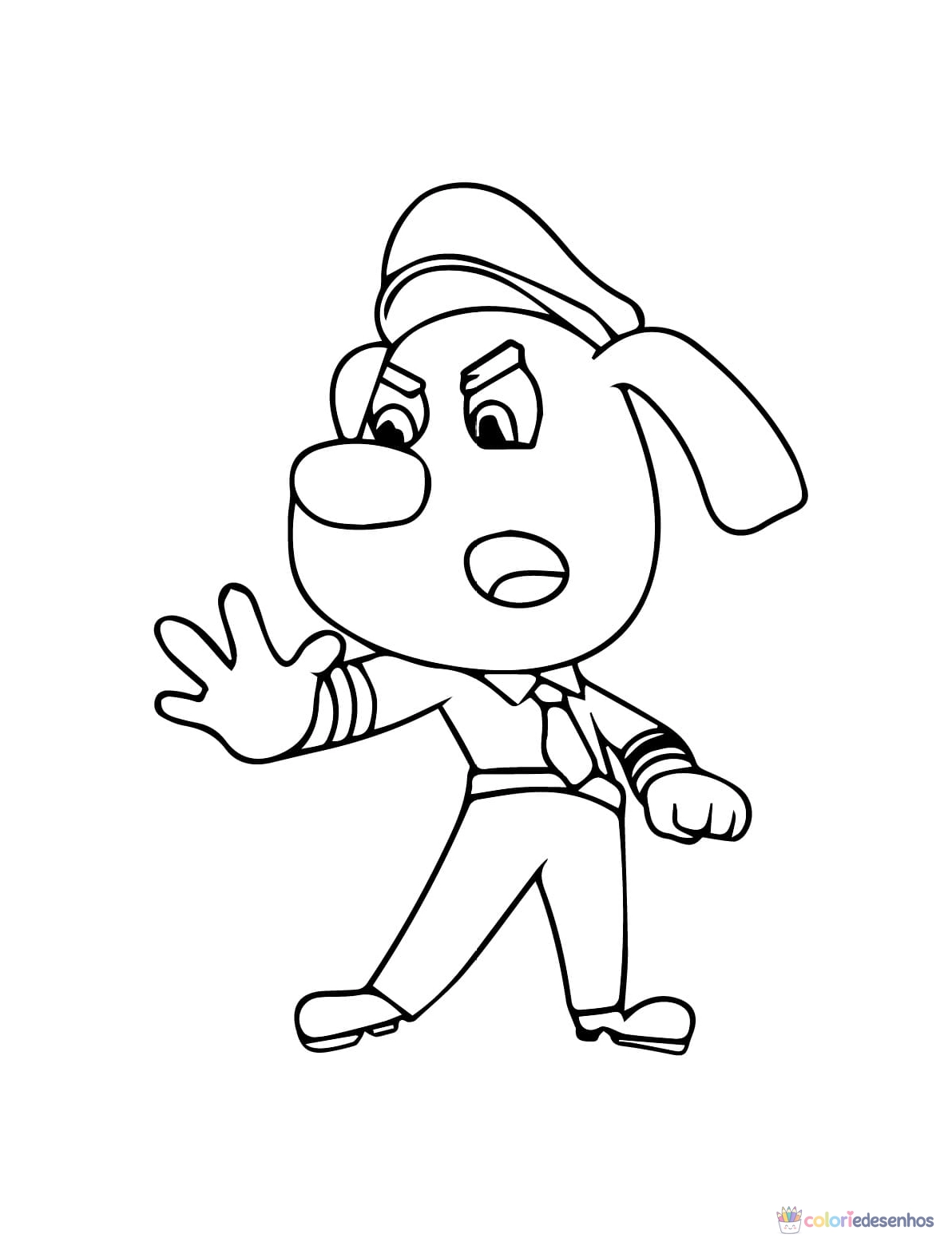 Detetive Labrador para colorir