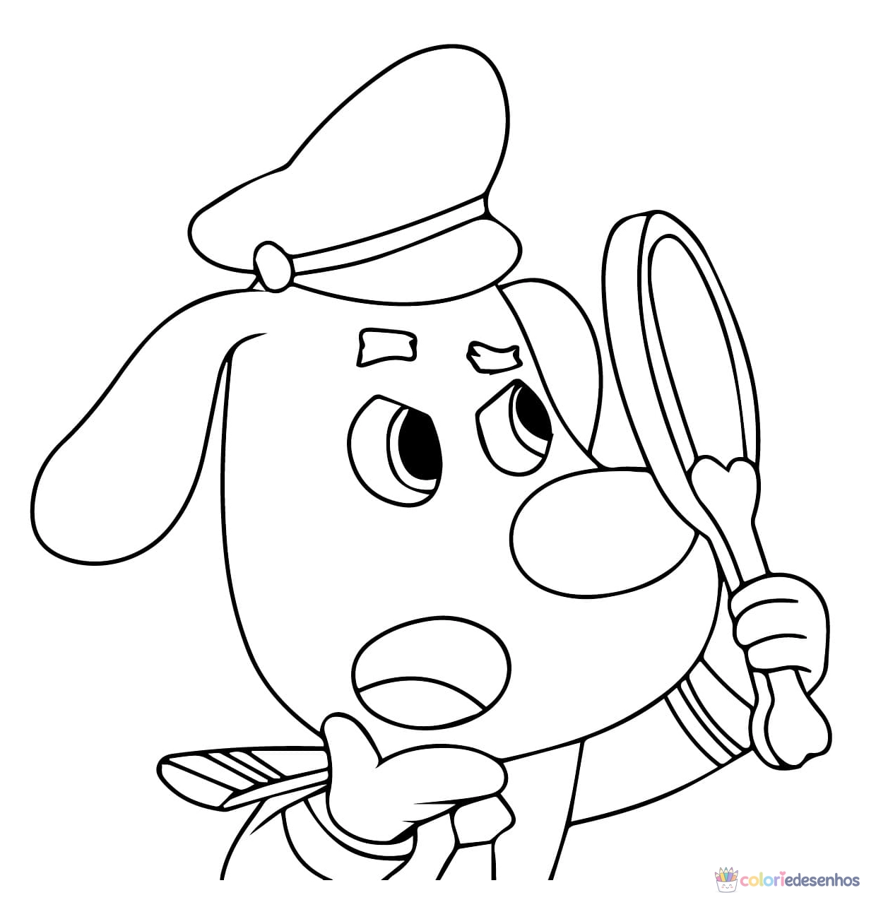 Detetive Labrador para colorir