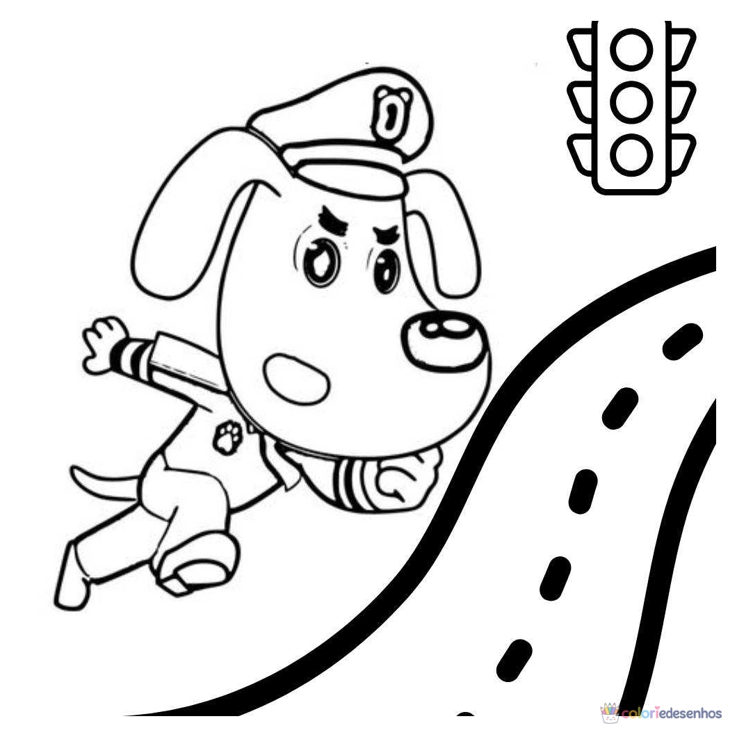 Detetive Labrador para colorir