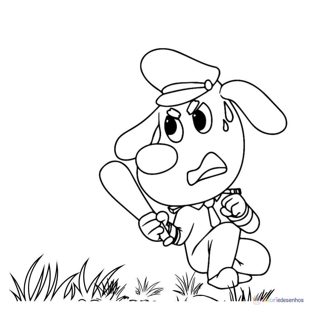 Detetive Labrador para colorir