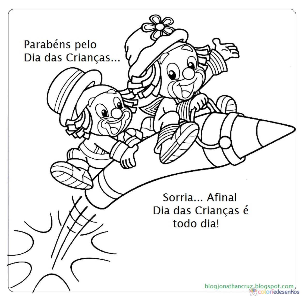 Dia das crianças para colorir