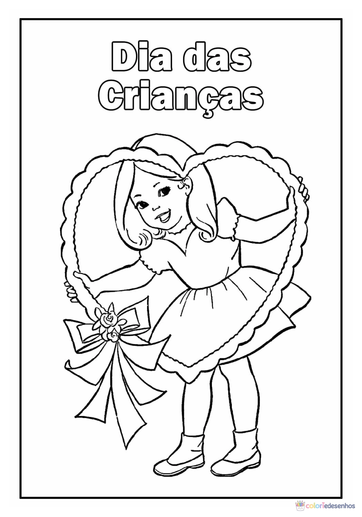 Dia das crianças para colorir