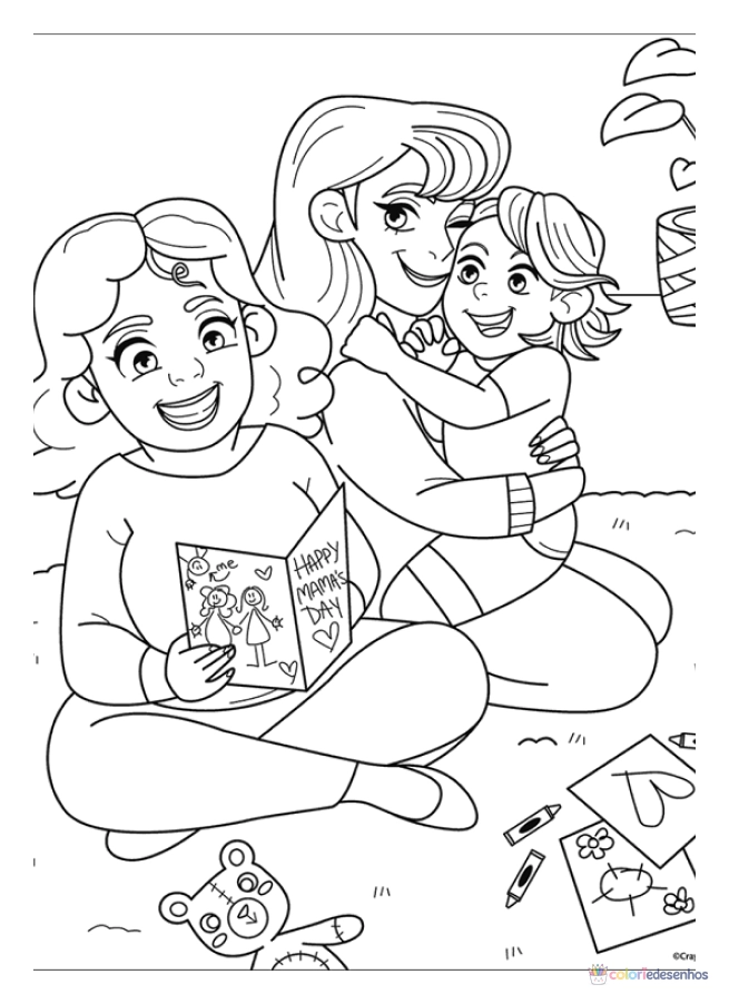 Desenhos de Dia das Mães para colorir