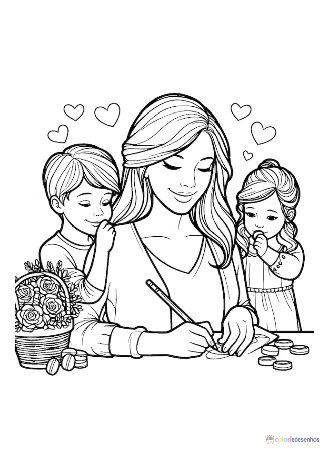 Dia das mães para colorir
