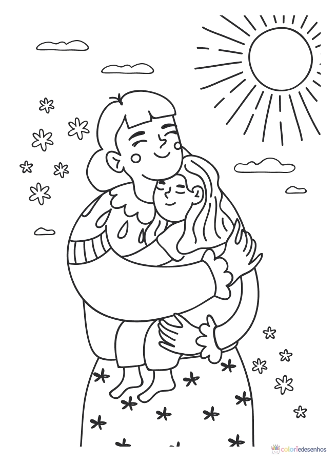 Dia das mães para colorir